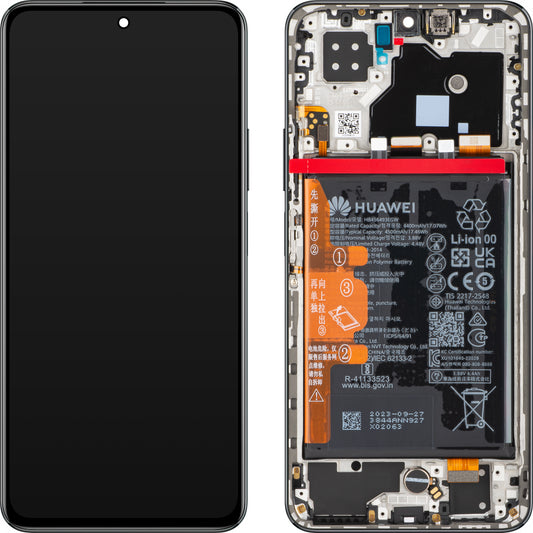 Displej s dotykovým displejem Huawei nova 10 SE, s rámečkem a baterií, hvězdně černý, servisní balíček 02355FAM