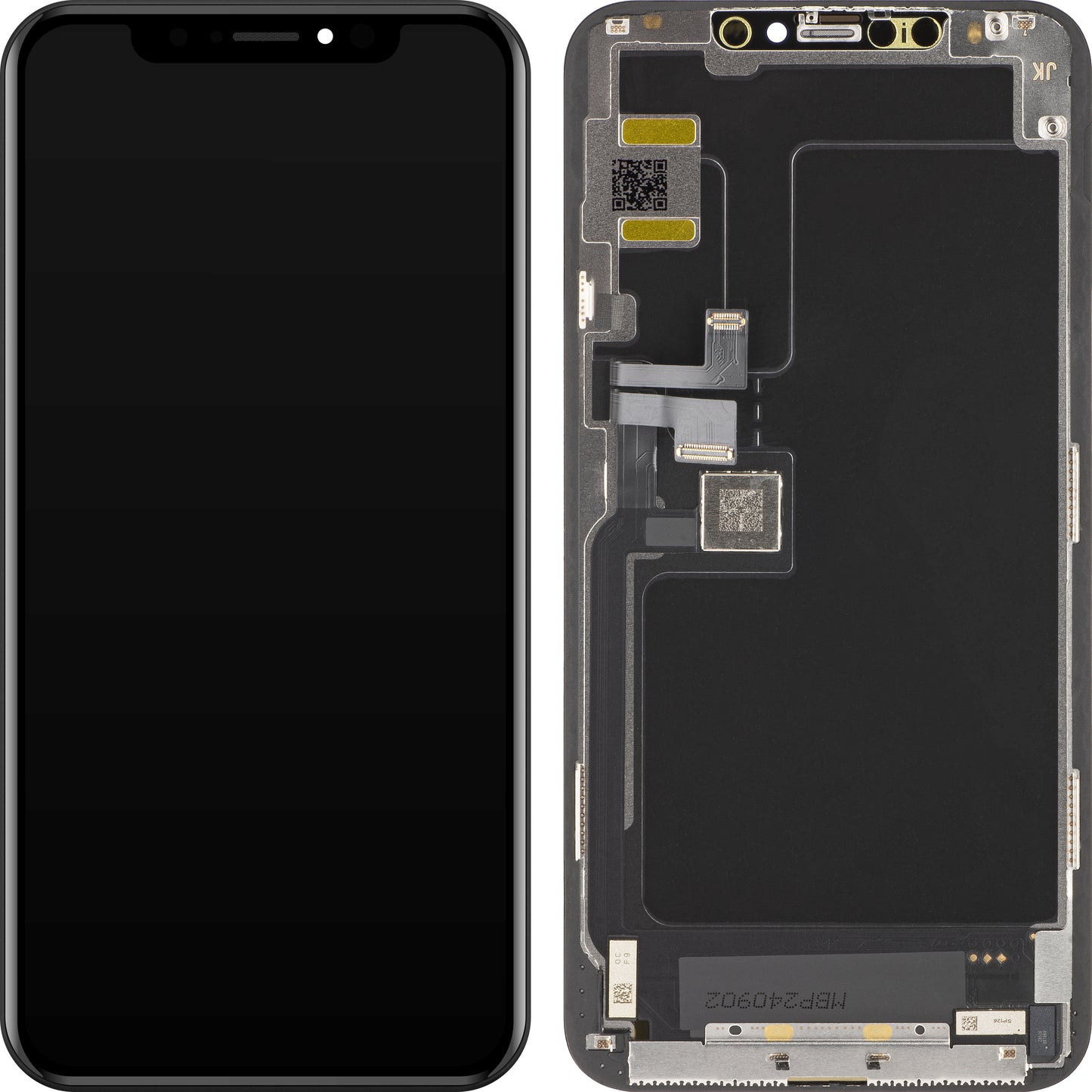 Displej s dotykovou obrazovkou JK pro Apple iPhone 11 Pro Max, s rámem, verze OLED IC Movable, černý