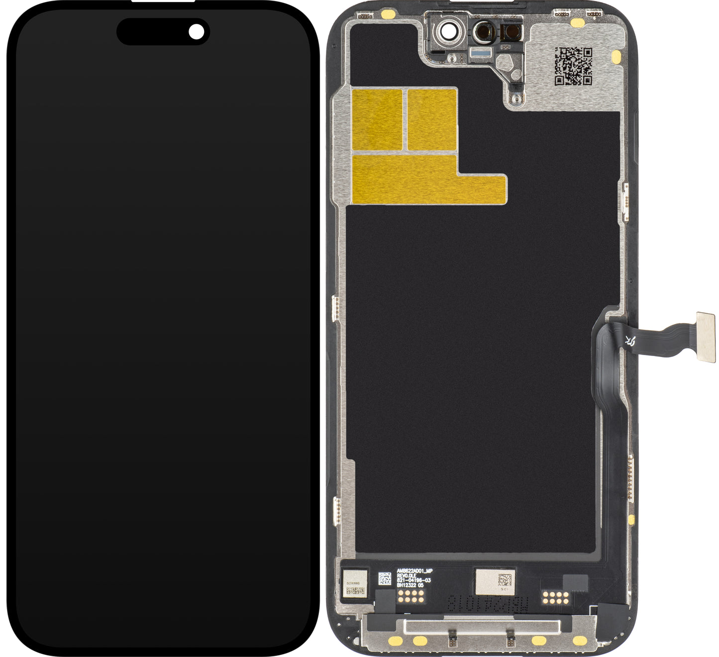 Displej s dotykovou obrazovkou JK pro Apple iPhone 14 Pro, s rámečkem, verze LCD In-Cell IC pohyblivý, černý