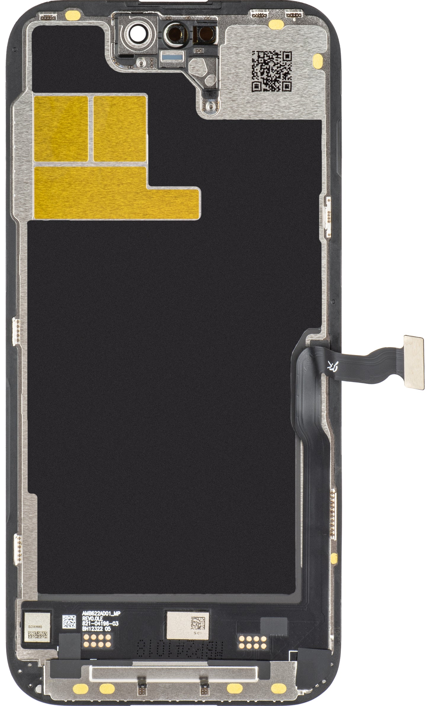 Displej s dotykovou obrazovkou JK pro Apple iPhone 14 Pro, s rámečkem, verze LCD In-Cell IC pohyblivý, černý