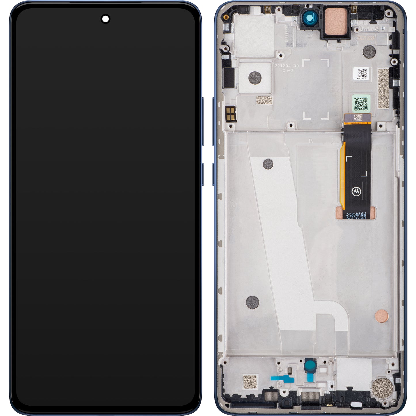Dotykový displej Motorola Edge 30, s rámečkem, Meteoritově šedá, servisní balíček 5D68C20584