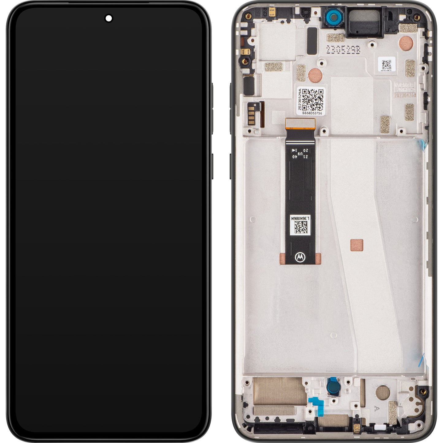 Dotykový displej Motorola Edge 30 Neo, s rámečkem, černý (Black Onyx), servisní balíček 5D68C21403