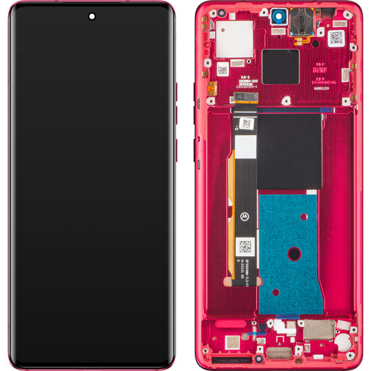Dotykový displej Motorola Edge 40, s rámečkem, červený (Viva Magenta), servisní balíček 5D68C22712