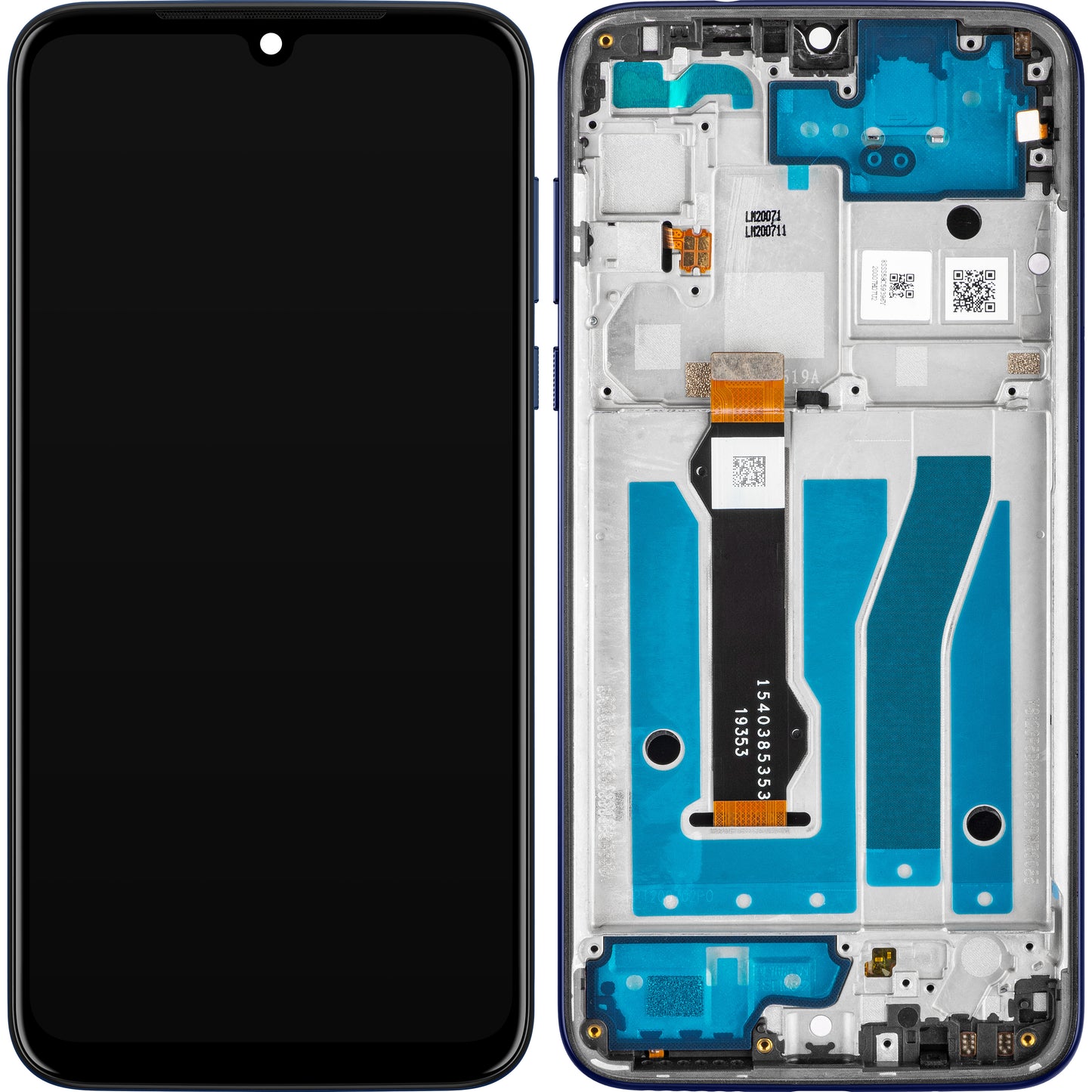 Motorola Moto G8 Plus Dotykový displej s rámečkem, tmavě modrý, servisní balíček 5D68C15528