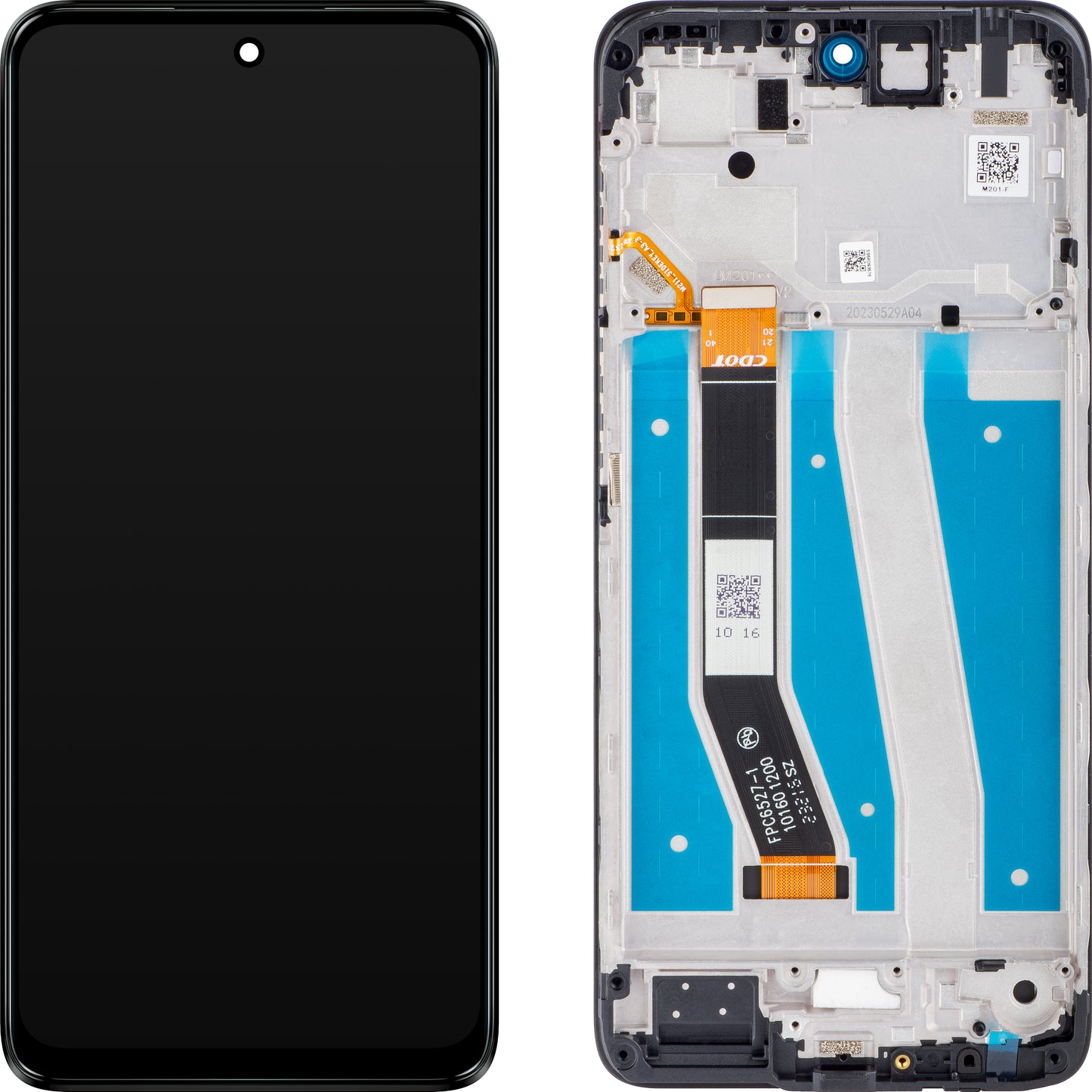 Motorola Moto G14 dotykový displej s dotykovým sklem, s rámečkem, černý (ocelově šedý), servisní balíček 5D68C23075