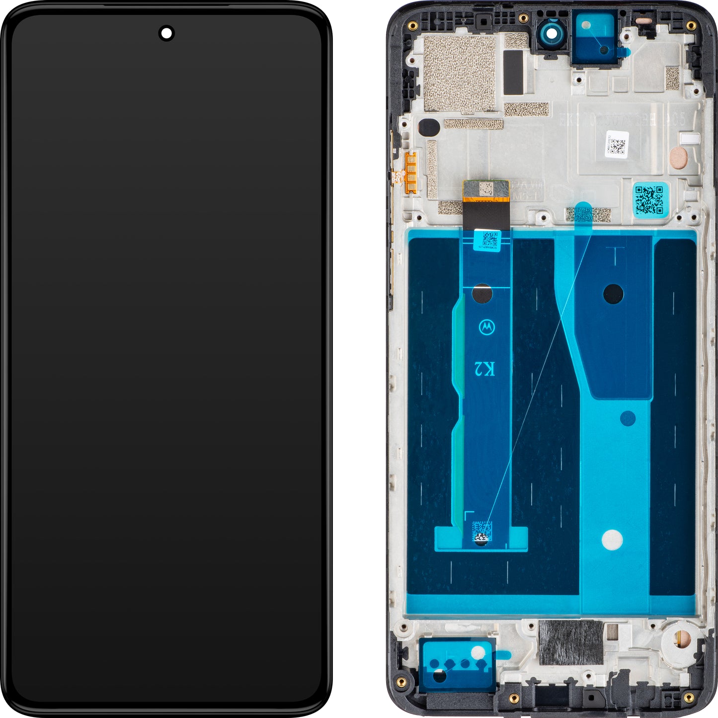 Motorola Moto G84 Dotykový displej s dotykovým sklem, s rámečkem, černý, servisní balíček 5D68C23231