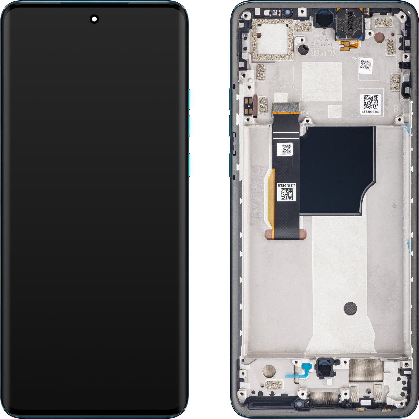 Dotykový displej Motorola Edge 40 Neo, s rámečkem, verze L3, modrá (Caneel Bay), servisní balíček 5D68C23160
