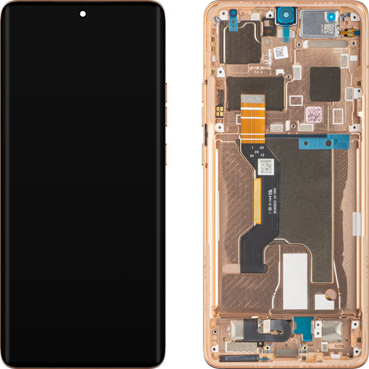 Dotykový displej Motorola Edge 50 Ultra, s rámečkem, oranžový (Peach Fuzz), servisní balíček 5D68C24470