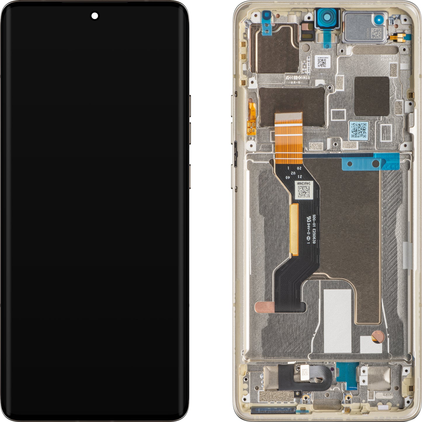 Dotykový displej Motorola Edge 50 Ultra, s rámečkem, béžový (Nordic Wood), servisní balíček 5D68C24484