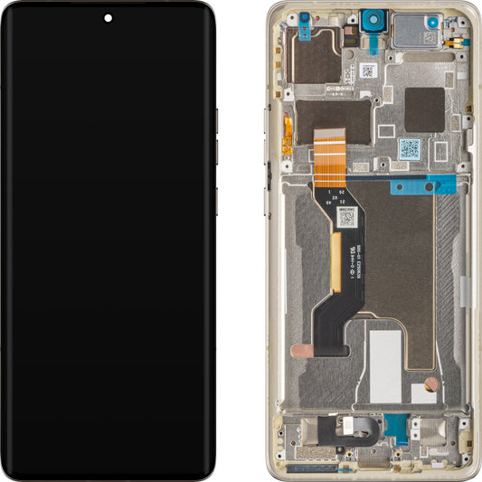 Dotykový displej Motorola Edge 50 Ultra, s rámečkem, béžový (Nordic Wood), servisní balíček 5D68C24484