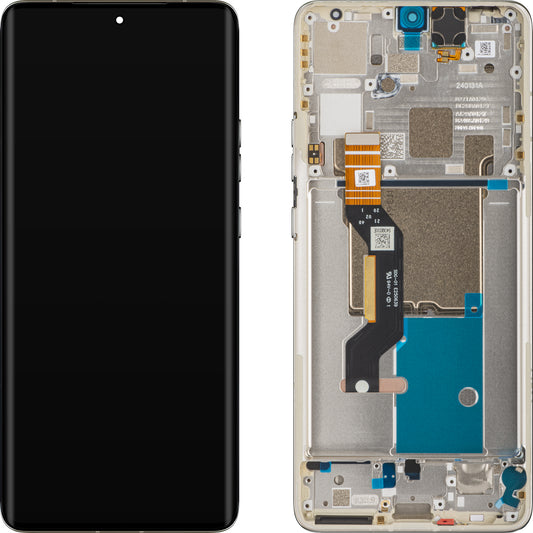 Dotykový displej Motorola Edge 50 Pro, s rámečkem, šedý (Moonlight Pearl), servisní balíček 5D68C24094