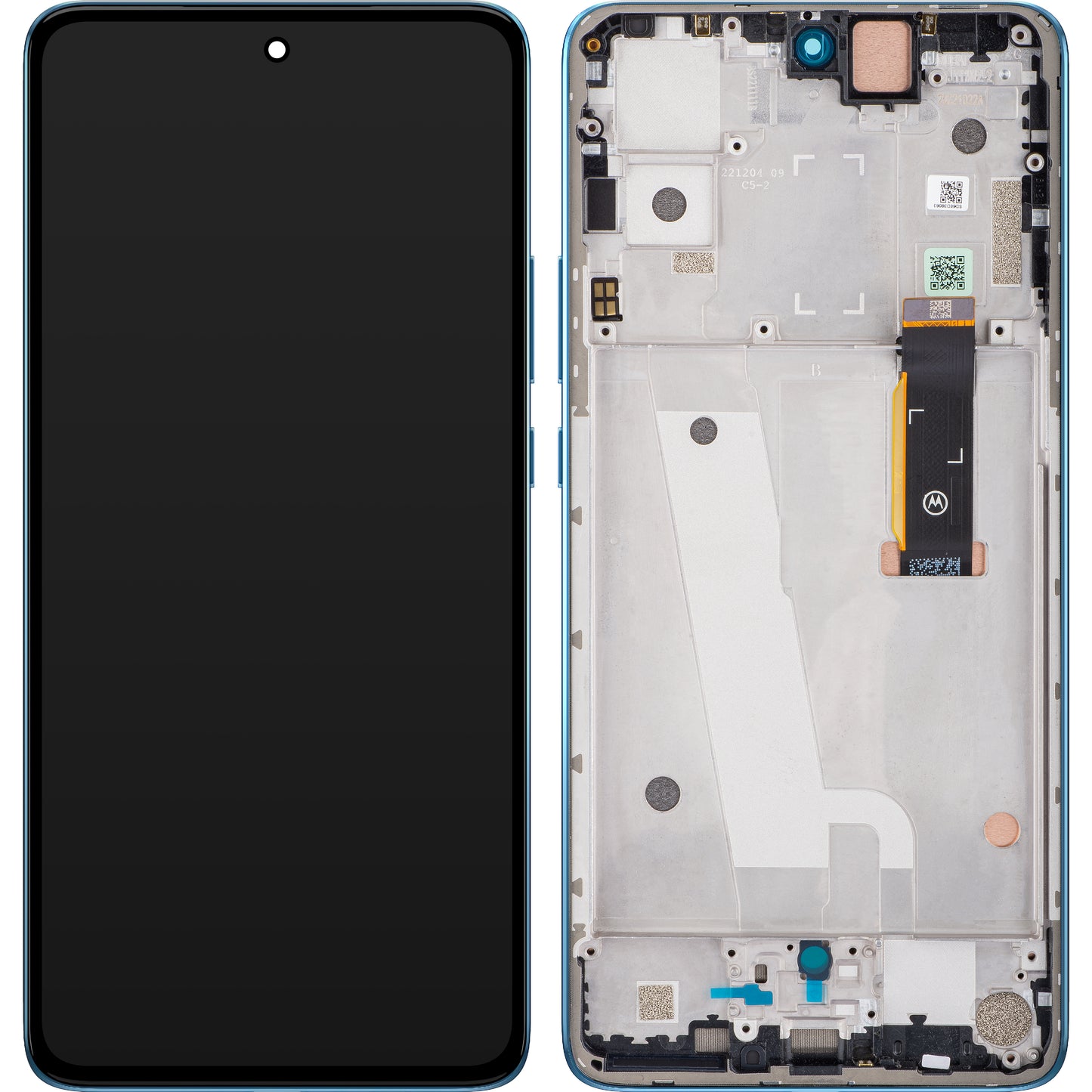 Dotykový displej Motorola Edge 30, s rámečkem, zelený (Aurora Green), servisní balíček 5D68C20585