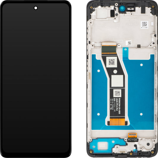 Dotykový displej Motorola Moto G04s, s rámečkem, černý, servisní balíček 5D68C24245