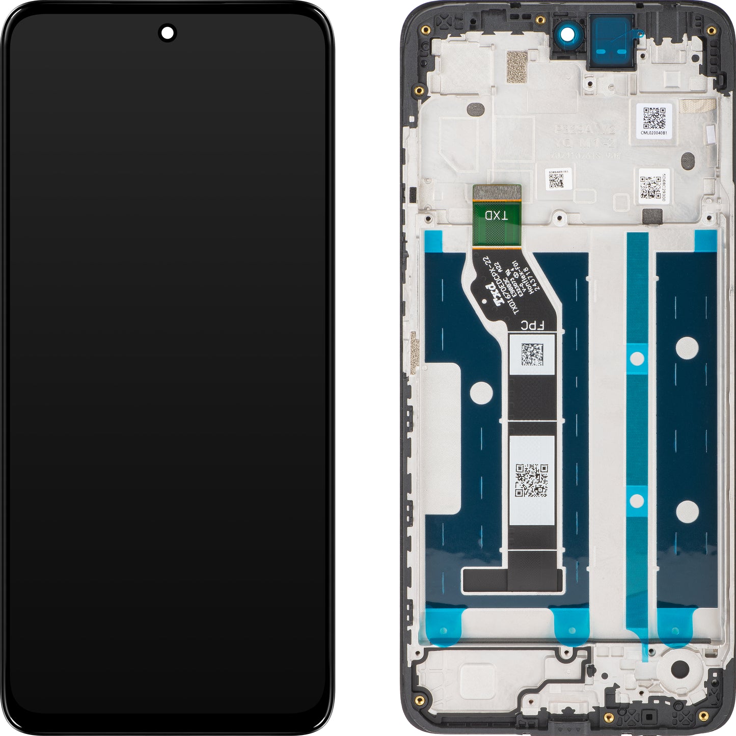 Dotykový displej Motorola Moto E15 / G05 s rámečkem, černý, servisní balíček 5D68C29300