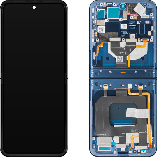 Display s dotykovou obrazovkou Motorola Razr 2025 / Razr 60, s rámem, Sub Inner, námořnická modř (Gibraltar Sea), Service Pack 5D68C29965