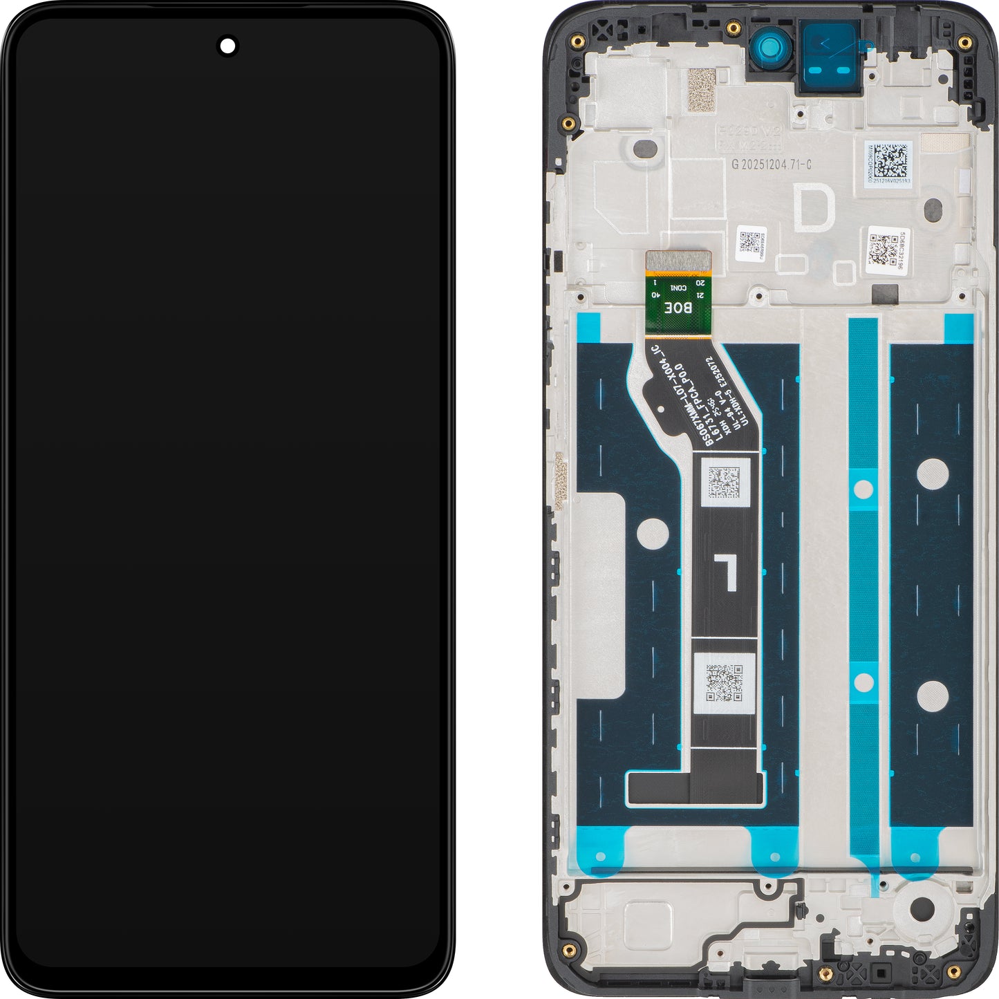 Displej s dotykovou obrazovkou Motorola Moto G17 / G17 Power, s rámem, námořnická modř (Pantone Evening Blue), Service Pack 5D68C32196