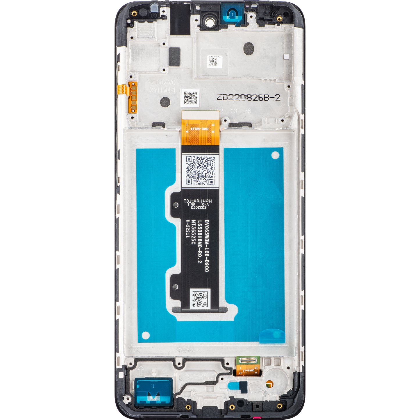 Motorola Moto E40 / E30 Dotykový displej s rámečkem, černý, servisní balíček 5D68C19697