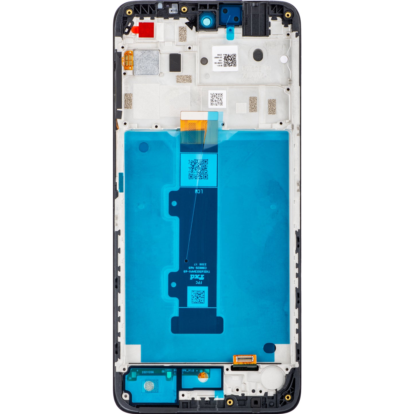 Motorola Moto Moto E32s / E22s Dotykový displej s rámečkem, černý, servisní balíček 5D68C20795