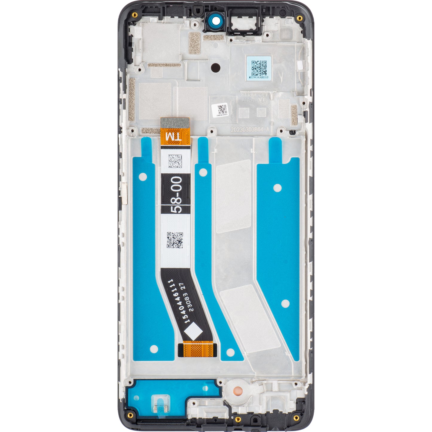 Motorola Moto G73 Dotykový displej s rámečkem, černý, servisní balíček 5D68C22272