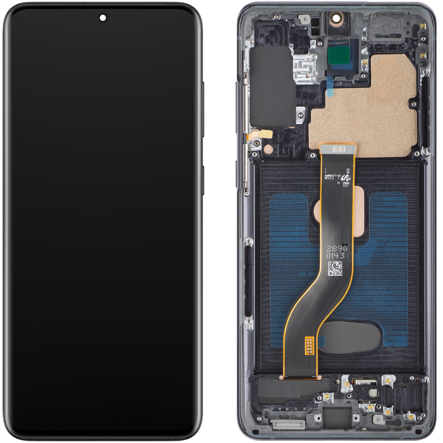 Display s dotykovým displejem MP kompatibilní se Samsung Galaxy S20+ G985, s rámem, verze OLED, černý
