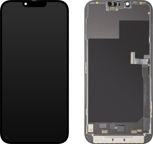 Displej s dotykovým panelem MP kompatibilní s Apple iPhone 13 Pro Max, s rámem, verze Soft OLED 120Hz FHD Diagnostic, černý