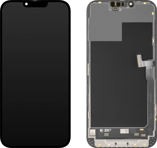 Displej s dotykovým panelem MP kompatibilní s Apple iPhone 13 Pro Max, s rámem, verze Soft OLED IC Movable 120Hz FHD, černý