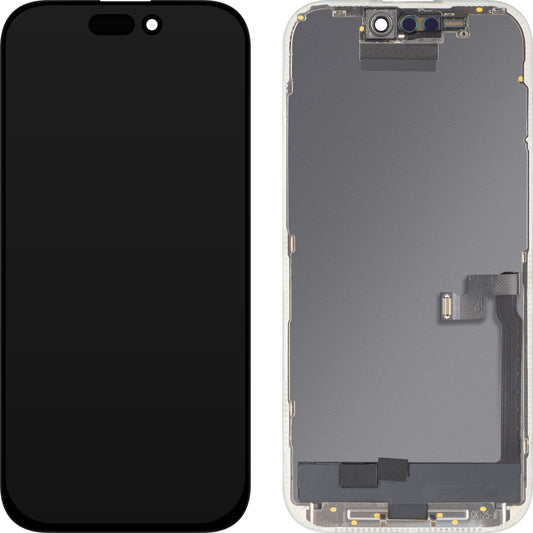 Displej s dotykovým panelem MP kompatibilní s Apple iPhone 16 Pro, s rámem, verze OLED FHD Diagnostic, černý