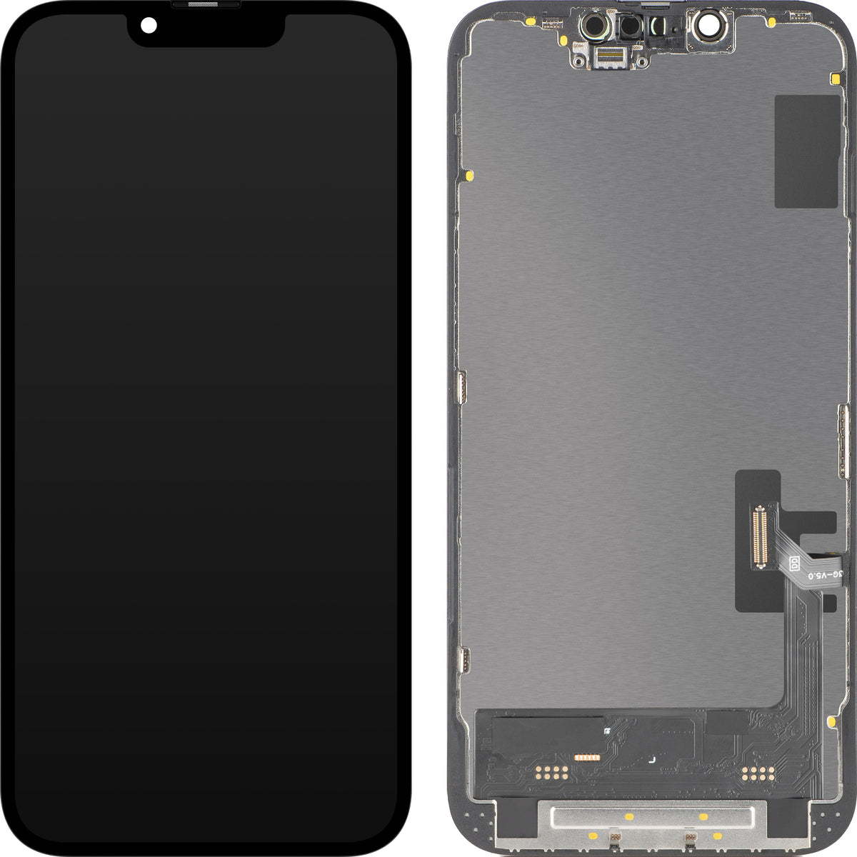Displej s dotykovým panelem MP kompatibilní s Apple iPhone 14, s rámem, verze Soft OLED FHD 120Hz IC Movable, černý