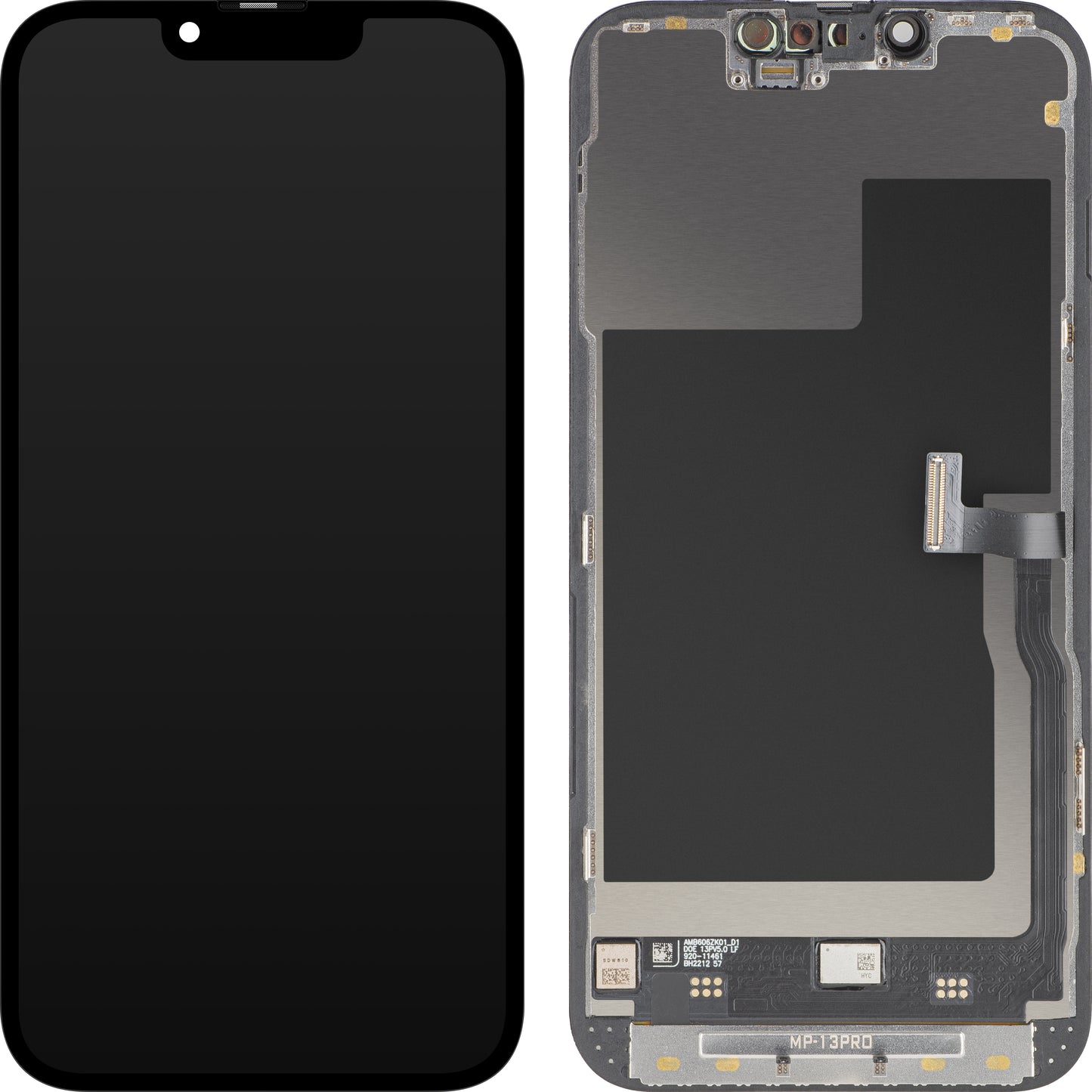 MP dotykový displej kompatibilní s Apple iPhone 13 Pro, s rámečkem, prémiová verze Soft OLED FHD 120Hz diagnostický, černý