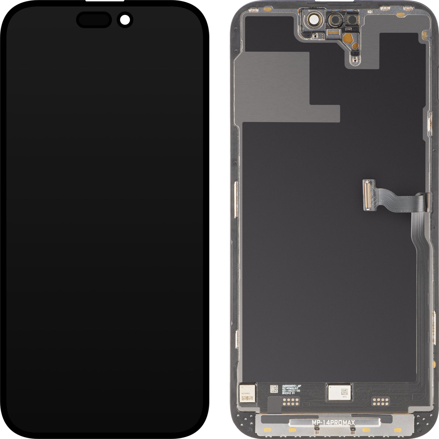 MP dotykový displej kompatibilní s Apple iPhone 14 Pro Max, s rámečkem, prémiová verze Soft OLED FHD 120Hz diagnostický, černý