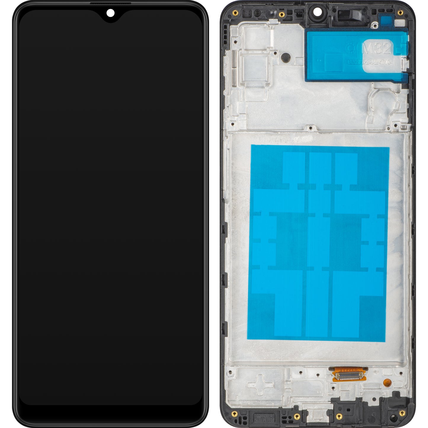 MP dotykový displej kompatibilní se Samsung Galaxy M32 M325, s rámečkem, černý