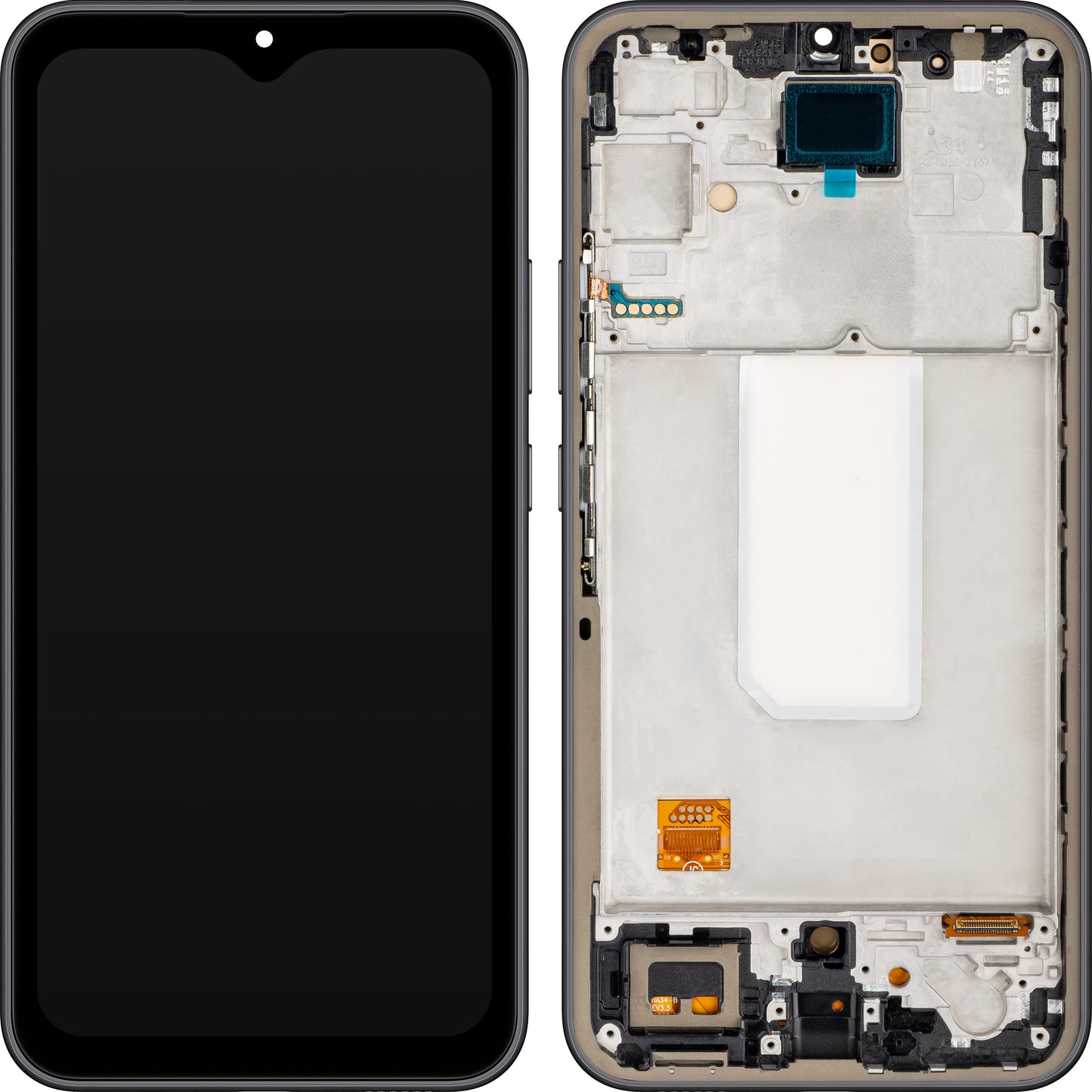 MP dotykový displej kompatibilní se Samsung Galaxy A34 A346, s rámečkem, OLED verze, černý, výměna