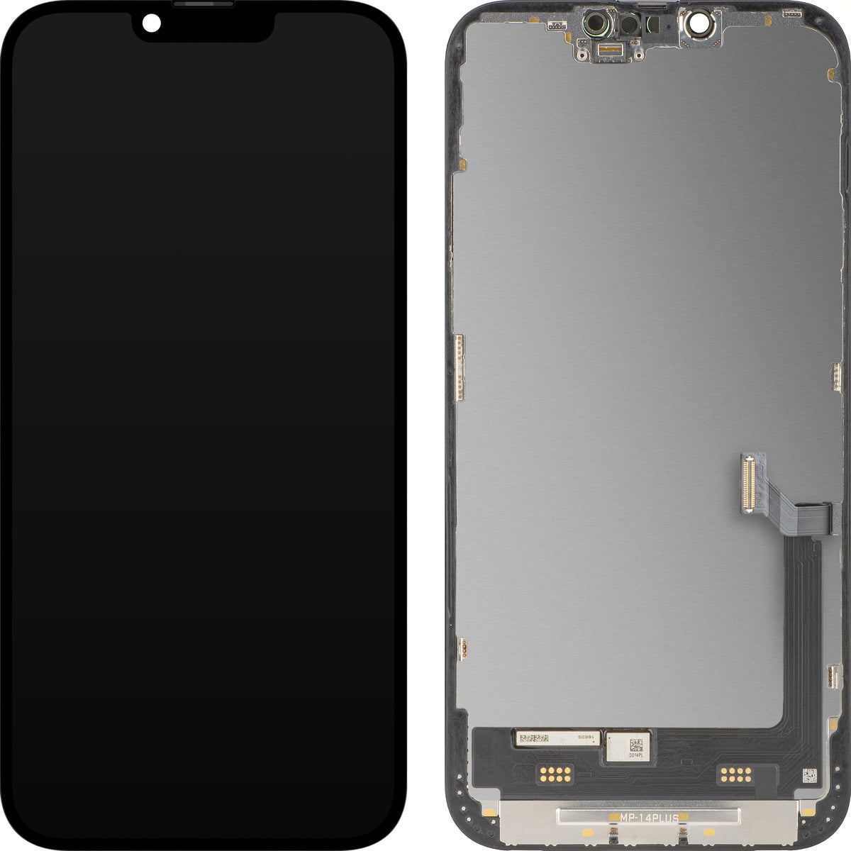 MP dotykový displej kompatibilní s Apple iPhone 14 Plus, s rámečkem, prémiová verze Soft OLED FHD 120Hz diagnostická, černá