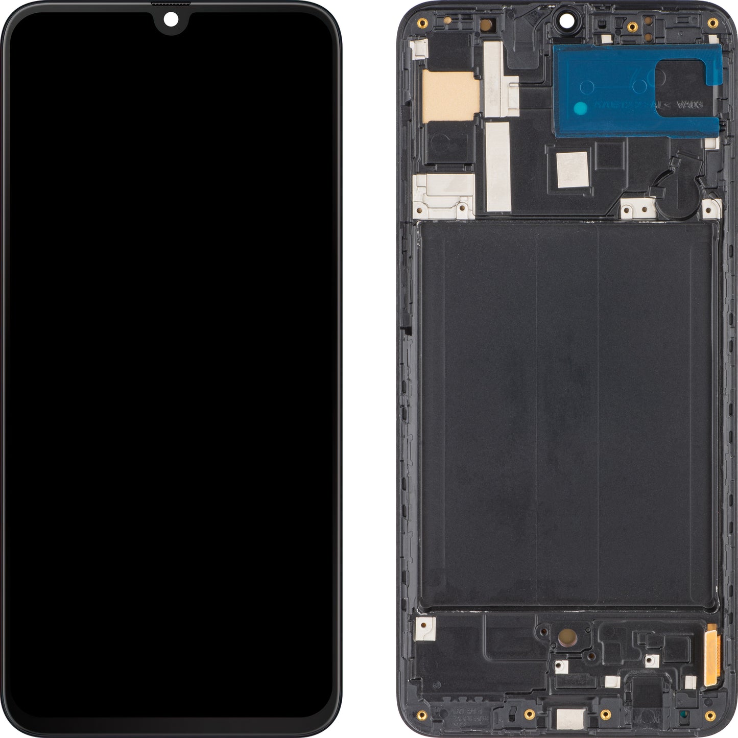 MP dotykový displej kompatibilní se Samsung Galaxy A70 A705, s rámečkem, verze OLED, černý