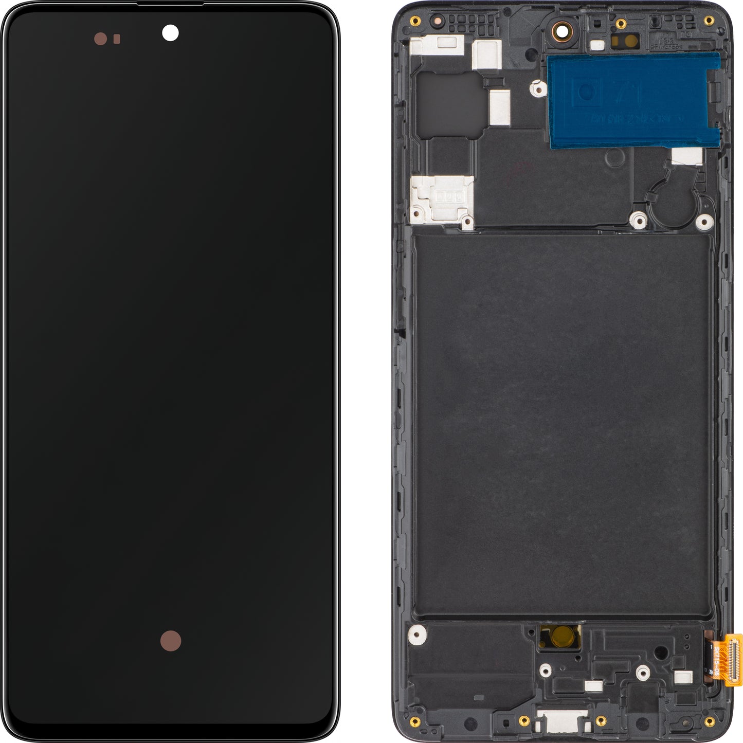 MP dotykový displej kompatibilní se Samsung Galaxy A71 A715, s rámečkem, verze OLED, černý