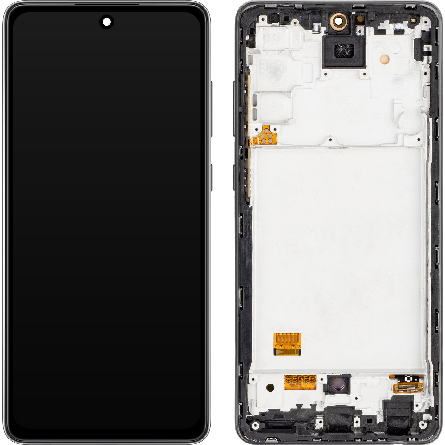 MP dotykový displej kompatibilní se Samsung Galaxy A72 A725 / A72 5G A726, s rámečkem, verze OLED, černý