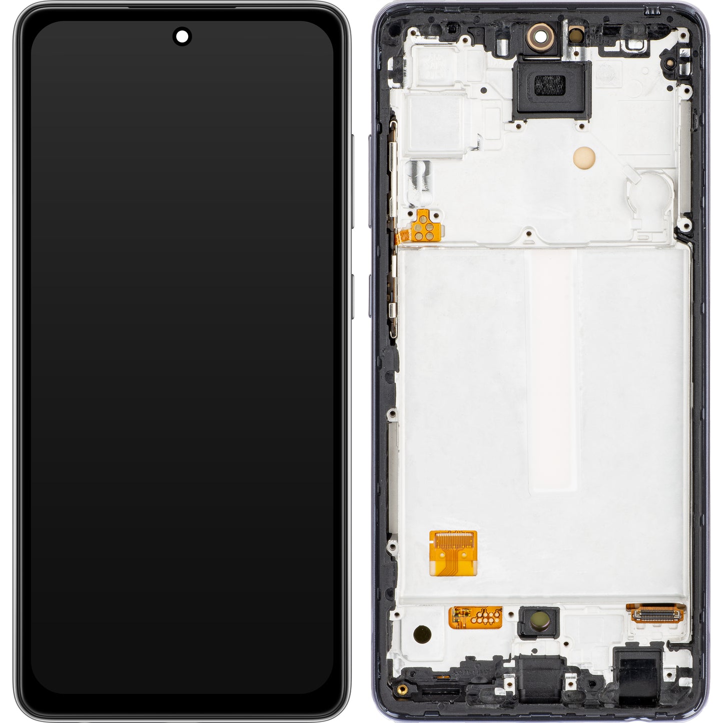 Dotykový displej MP kompatibilní s telefonem Samsung Galaxy A52s 5G A528 / A52 5G A526 / A52 A525, s rámečkem, verze OLED, černý