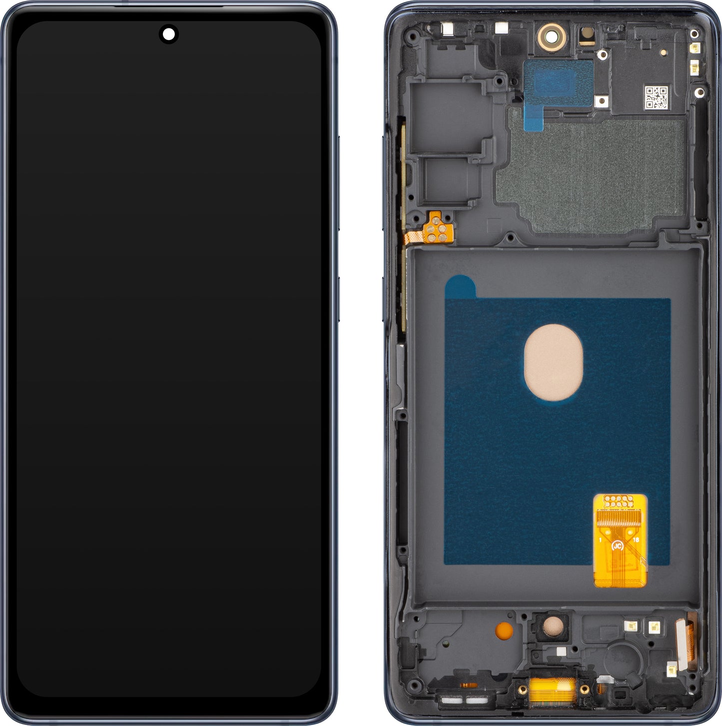 MP dotykový displej kompatibilní se Samsung Galaxy S20 FE G780, s rámečkem, verze OLED, námořnická modř