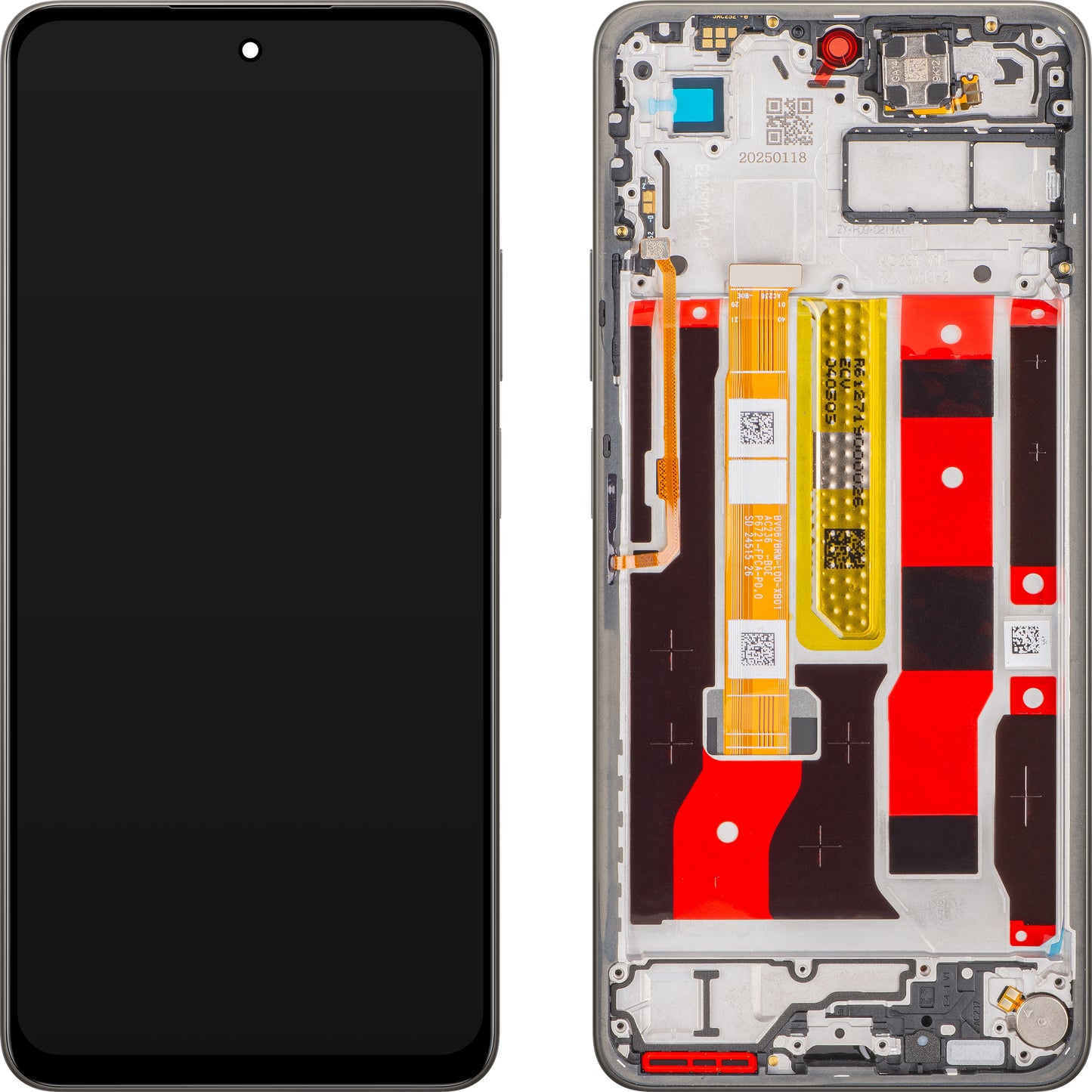 Displej s dotykovou obrazovkou Oppo A5 Pro 4G, s rámem, hnědá (Mocha Brown), Service Pack 621029000463