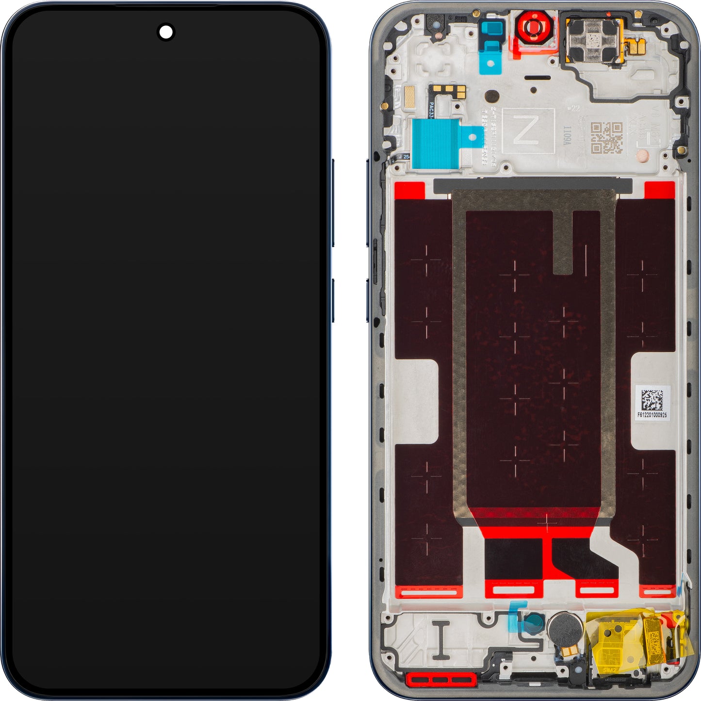 Display s dotykovým displejem Oppo Reno15 F, s rámem, Námořnická modř (Twilight Blue), Service Pack 621029000800