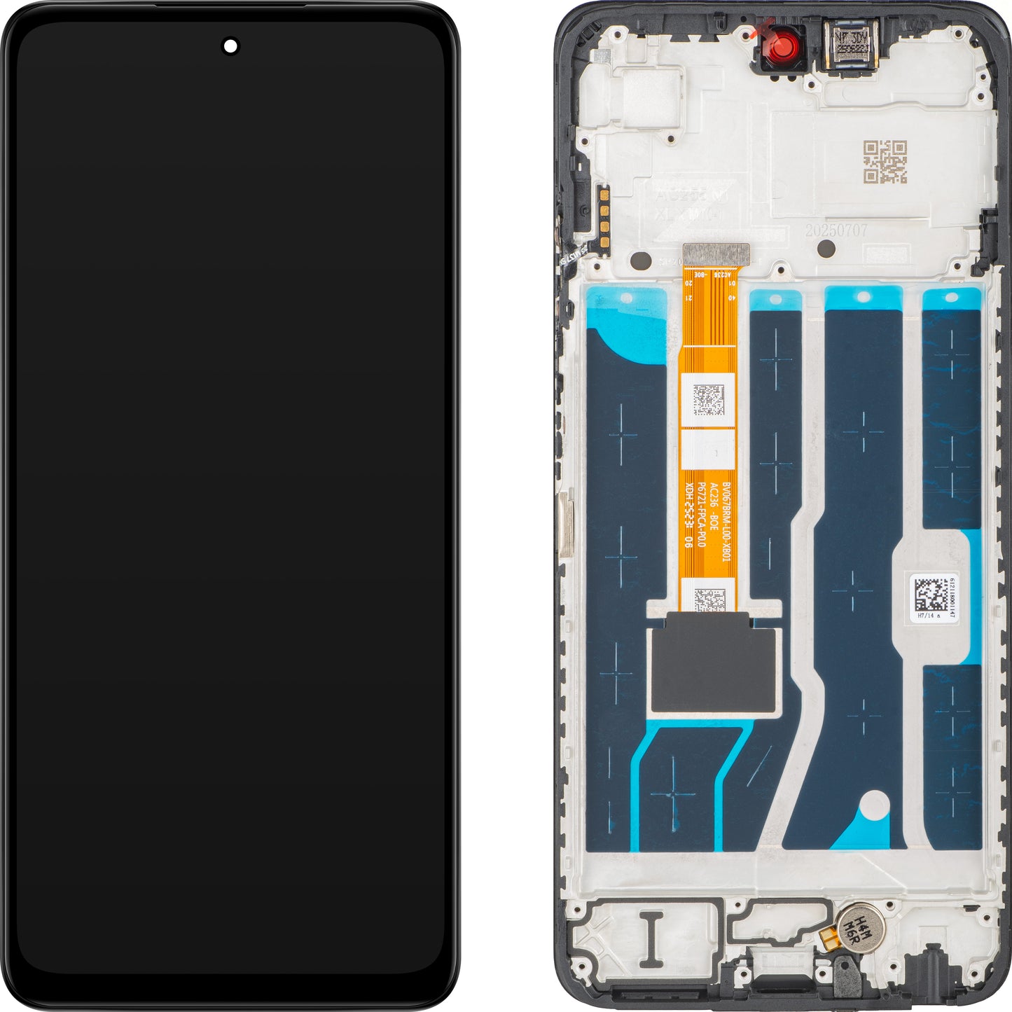 Displej s dotykovou obrazovkou Oppo A5 4G, s rámem, černý, Service Pack 621029000585