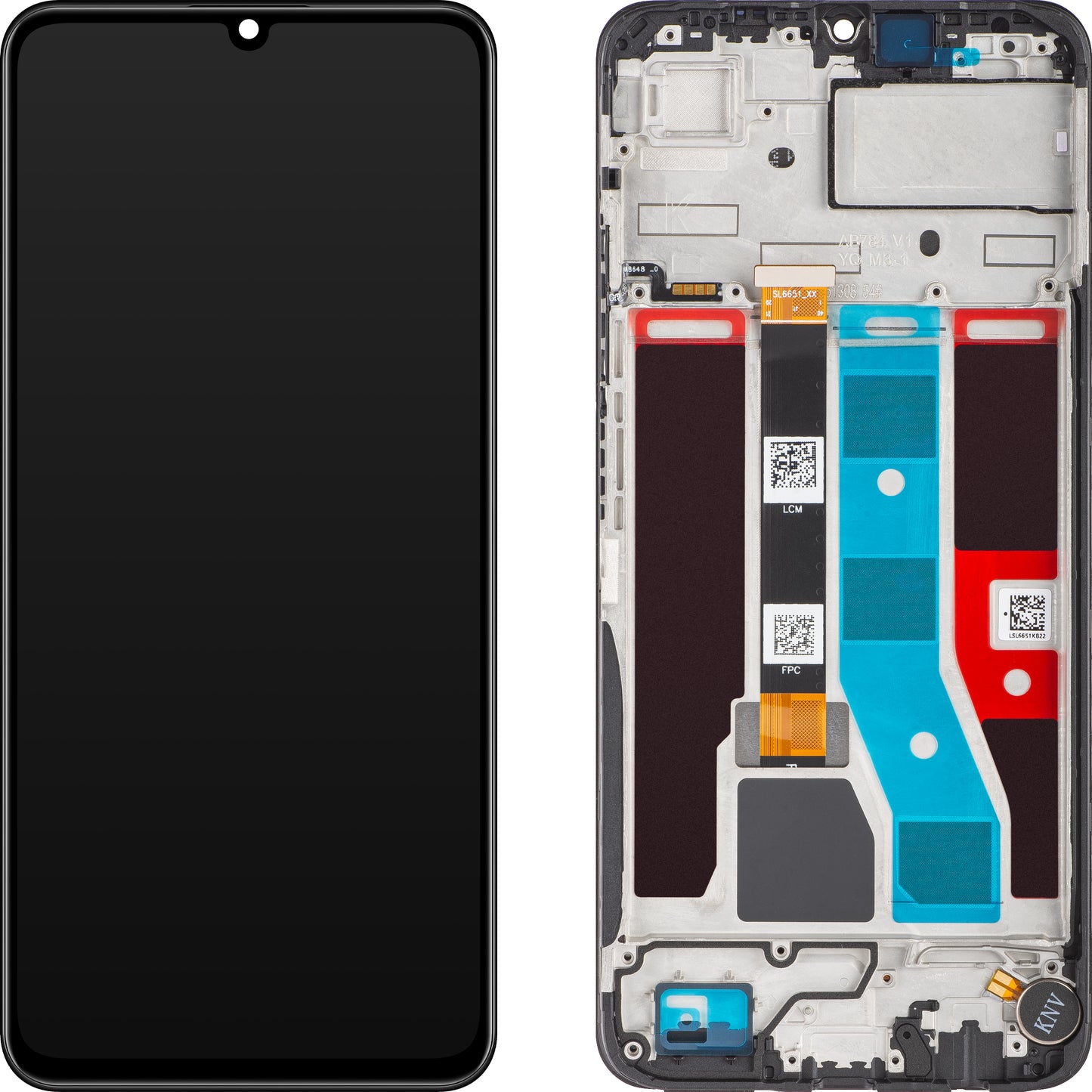 Dotykový displej Realme Note 50, s rámečkem, půlnoční černá, servisní balíček 621029000179