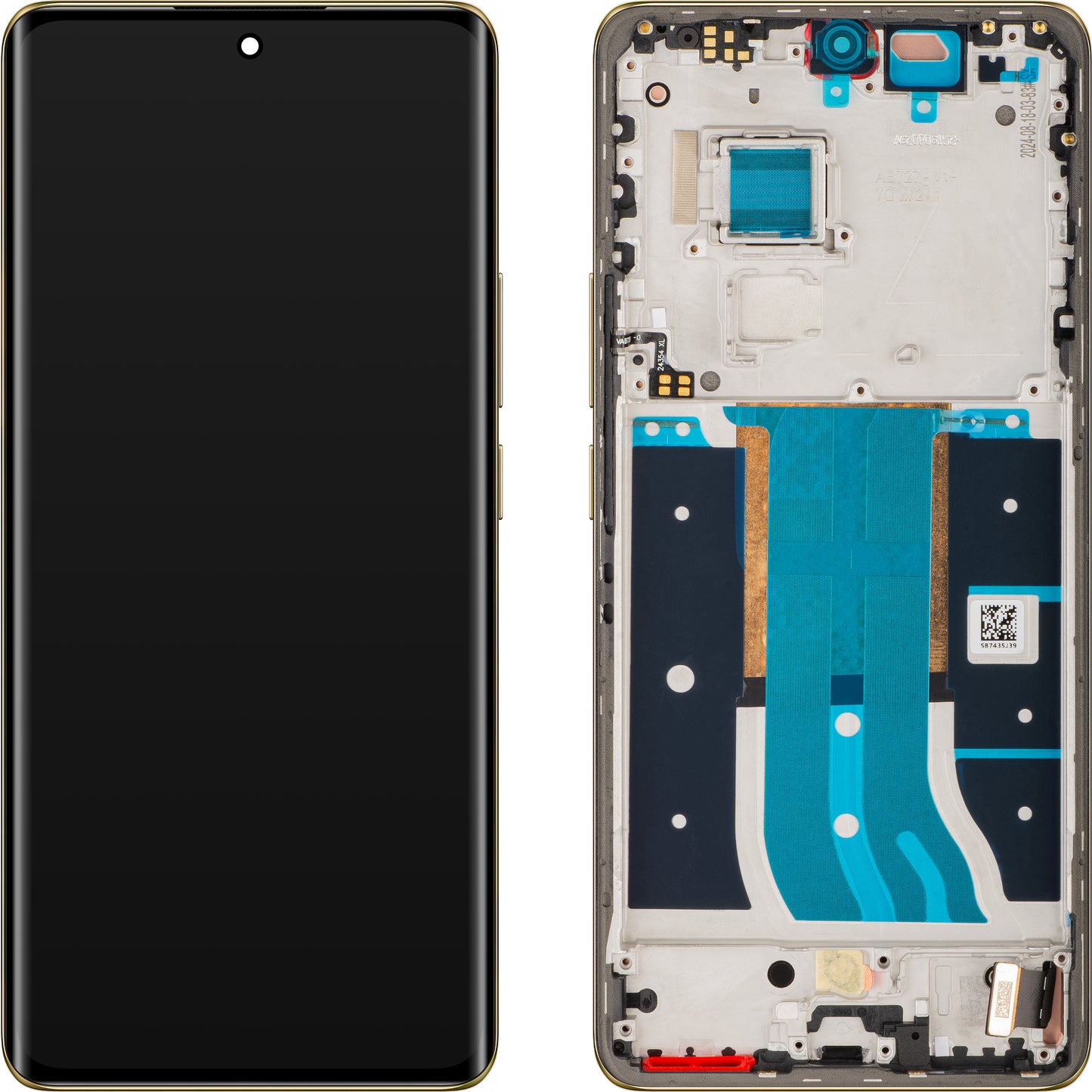 Dotykový displej Realme 12 Pro, s rámečkem, zlatý (Navigator Beige), servisní balíček 621029000163