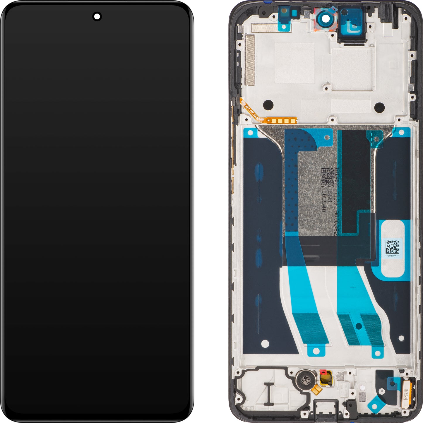 Dotykový displej Realme 13 4G / 12 4G, rámovaný, černý, servisní balíček 621029000225