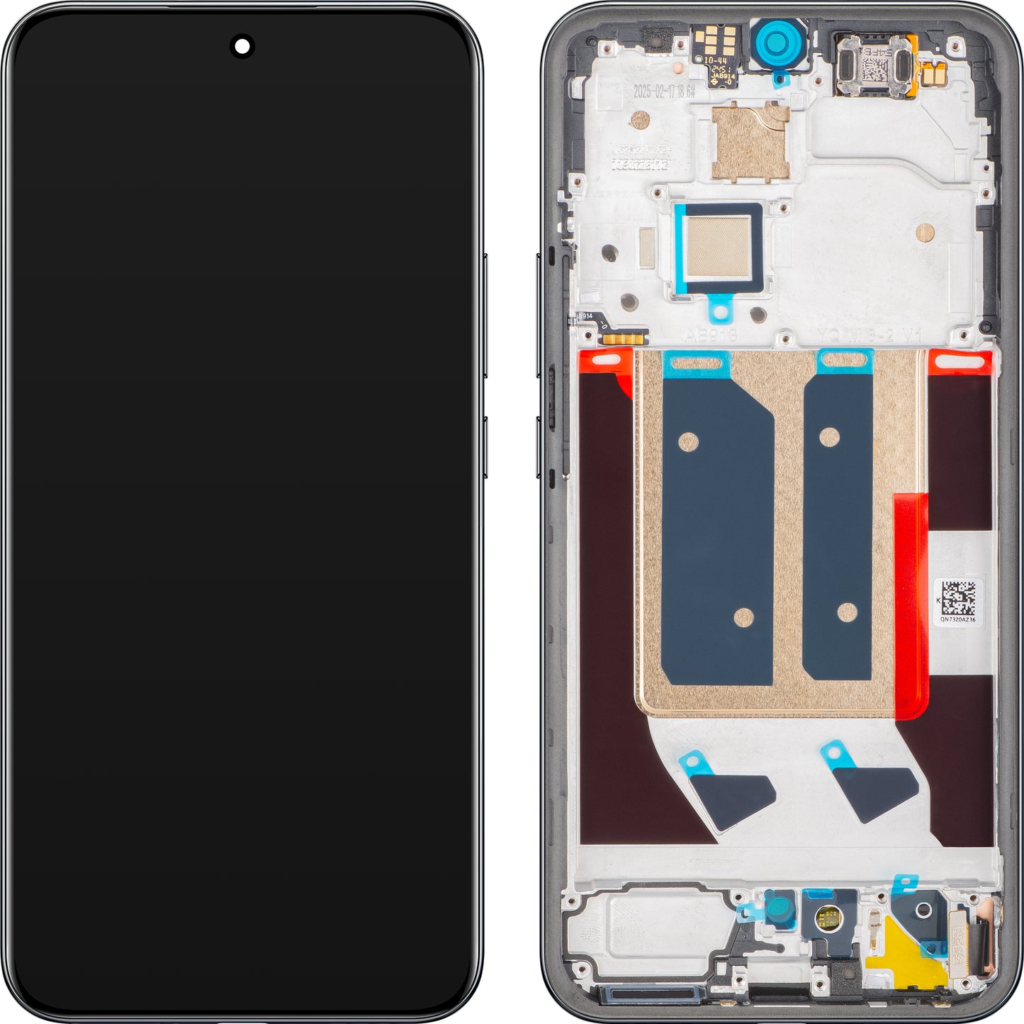 Displej s dotykovou obrazovkou Realme 14 Pro+, s rámem, šedá (Suede Gray), Service Pack 621039000080