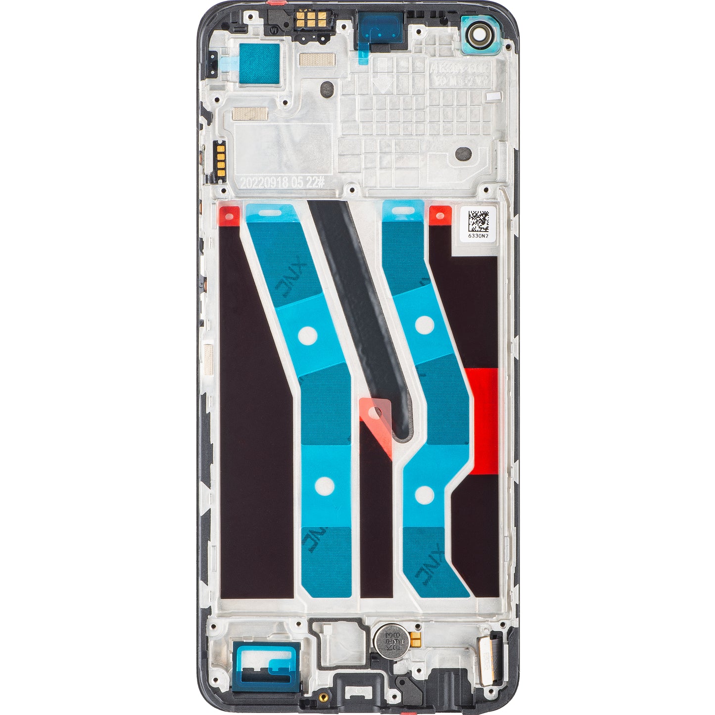 Touchscreen Display Realme 10, with Frame, Black, Service Pack 4130359