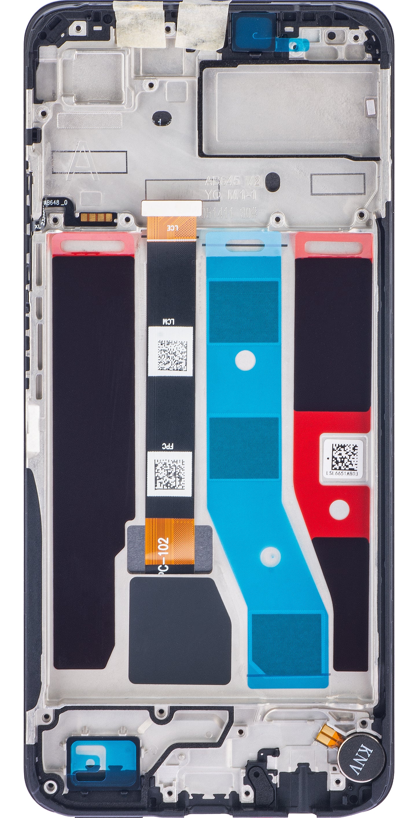 Dotykový displej Realme C51 s rámečkem, karbonově černý, servisní balíček 621029000053