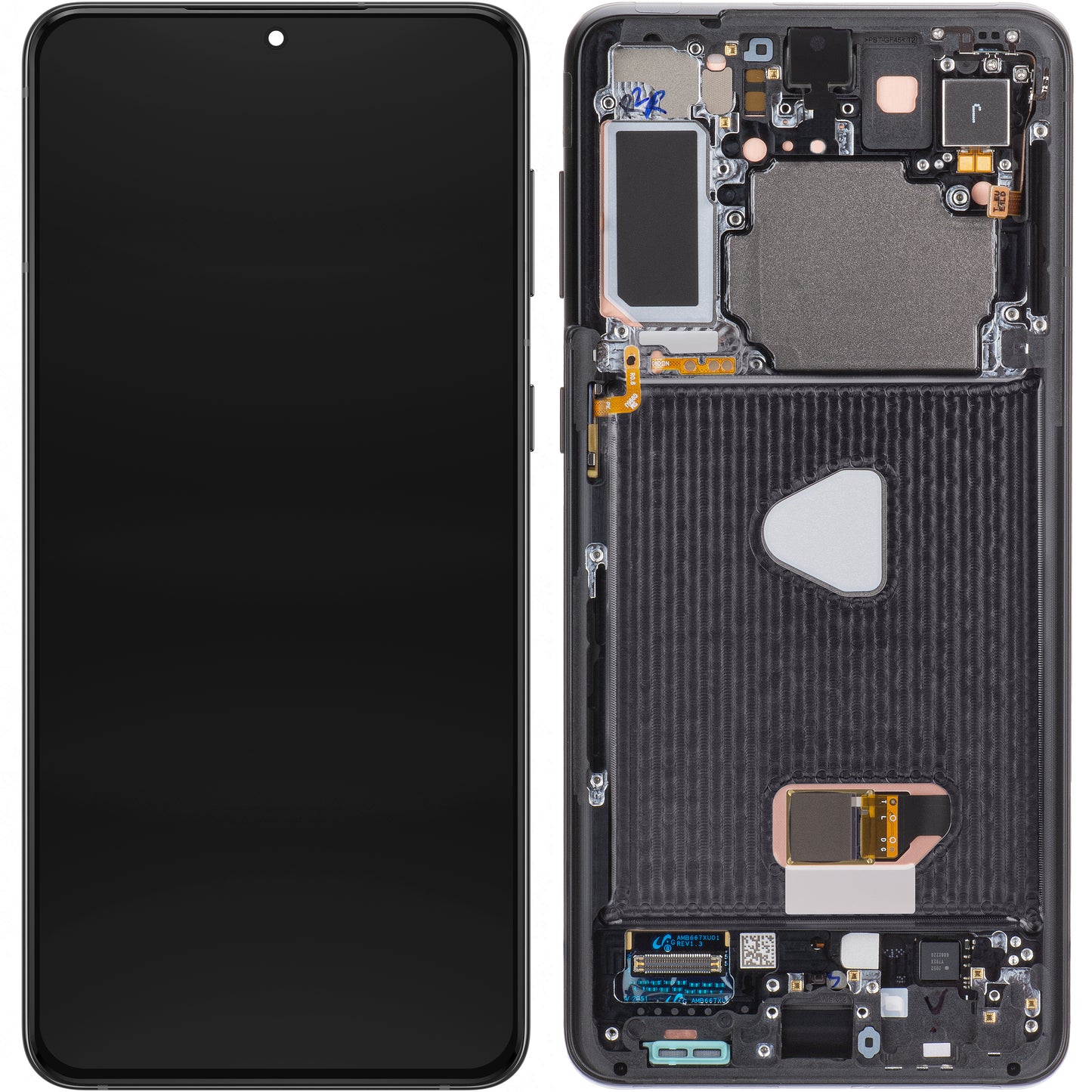 Dotykový displej Samsung Galaxy S21+ 5G G996, s rámečkem, černý, servisní balíček GH82-27268A