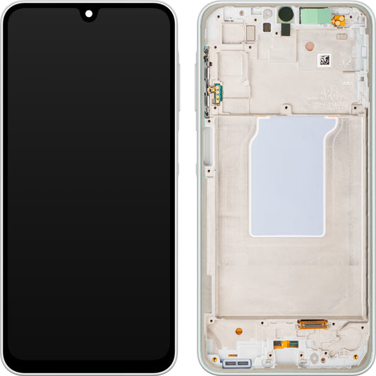 Display s dotykovým displejem Samsung Galaxy A26 A266, s rámem, bílý, Service Pack GH82-37049B