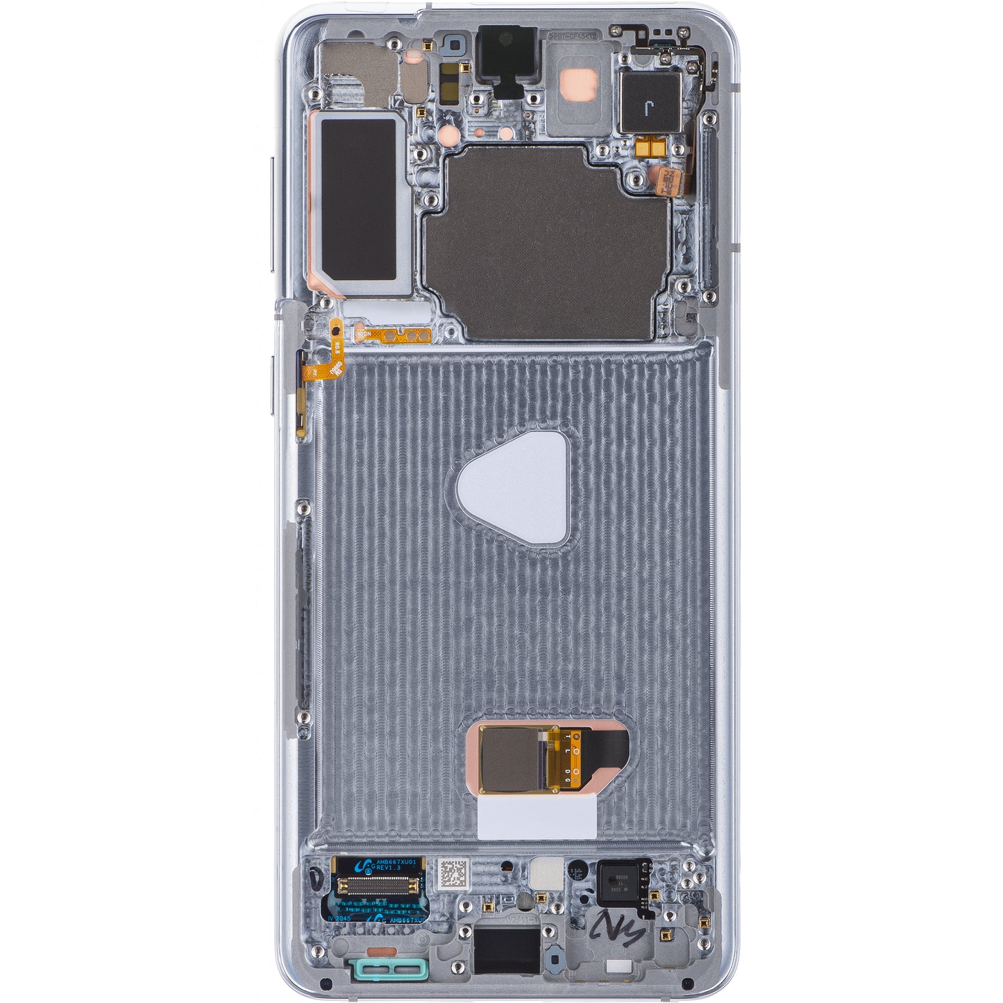Touchscreen Display Samsung Galaxy S21+ 5G G996, with Frame, Silver (Phantom Silver), Service Pack GH82-27268C